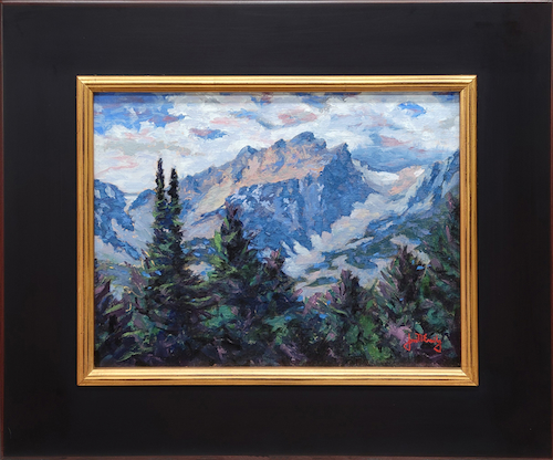 Click to view detail for Early Morning Drama on Hallet Peak 11x14 $1400